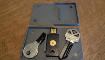 Тонкий вкладыш для кошелька Yubikey и двух дверных ключей...
