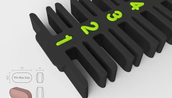 Футляр для таблеток с держателем 7+7 4