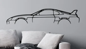 Силуэт стены искусства Toyota Supra Mk4