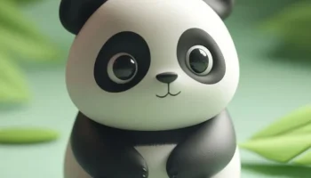Baby Panda Clay персонаж каваи 3D модель