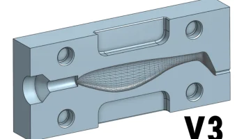 Рыболовная мягкая приманка Shad Mold 9см......... 1