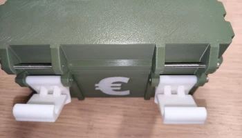 Прочный ящик для наличных евро