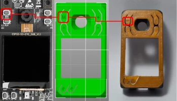 Крышка/крепление для камеры ESP32-S3 EYE с кнопками-индик.. Крышка/крепление для камеры ESP32-S3 EYE с кнопками-индик..