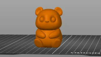 Baby Panda Clay персонаж каваи 3D модель 1
