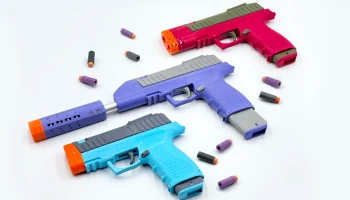 Znc Aus - функциональный мощный пистолет Nerf с магазинно...