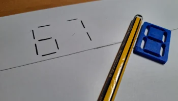 Трафарет для цифр 1