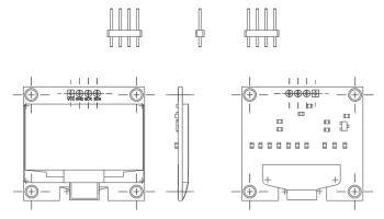 Макет 1,3-дюймового oled-модуля I2C.ver 1