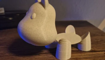 Подставка Echo Dot 4 Alexa Mount Hippo, НОВАЯ разделенная версия для облегчения печати 3