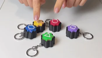 Игрушка для ловли кальмара Gonggi, брелок-кликер...