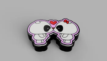 Panda Love Lightbox - Подарочная лампа ко Дню святого Вал.. 4