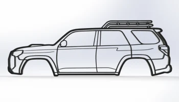 2D настенное искусство Toyota 4Runner 5-го поколения........