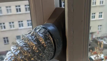 Вытяжка кондиционера в вентиляционное окно под воздуховод...