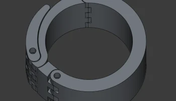 Зажим для труб с печатью на месте, полностью параметричес... 1