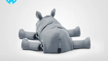 Articulated Flexi Rhino - милая игрушка, напечатанная на ... 5