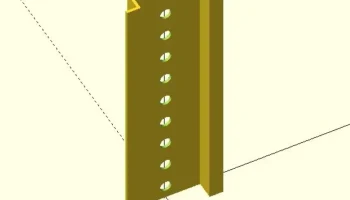 OpenSCAD DIN-рейка