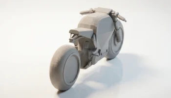 Футуристическая модель мотоцикла для 3D-печати......
