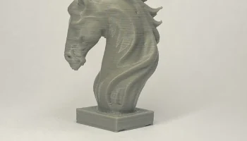 Голова лошади - реалистичная 3D-скульптура... 3