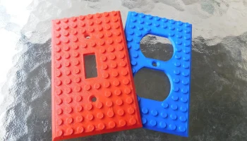 Крышка розетки и выключателя света, совместимая с Lego (О... Крышка розетки и выключателя света, совместимая с Lego (О...