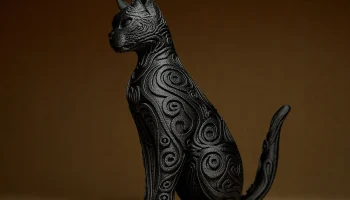Дизайнерская скульптура кота 4