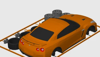 Kit Card Nissan GT-R R35 (масштаб 1:24) 2