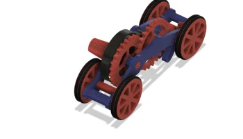 Заводной автомобиль Fusion 360 с шестерней............ 1