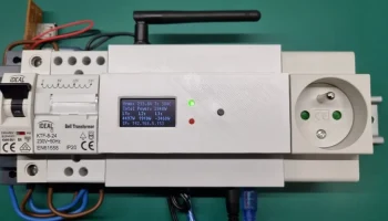 Корпус на DIN-рейку для EmonTX v3 с EmonESP и OLED-диспле..