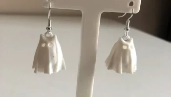 Серьги миниатюрные Кот-призрак Серьги миниатюрные Кот-призрак