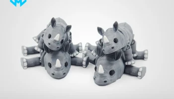 Articulated Flexi Rhino - милая игрушка, напечатанная на ... 9