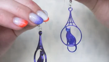Серьги котик 2