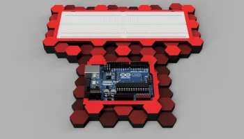 Крепление Arduino и макетной платы 2