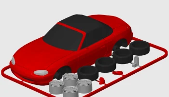 Mazda Miata / MX-5 (NB) Kit Card ПОЛНЫЙ ОБНОВЛЕННЫЙ ДИЗАЙН с жесткой и мягкой крышей 1
