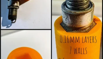Глубокая свеча зажигания 13/16 дюйма с отверткой 1/2 дюйм... 2