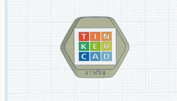 Логотип Tinkercad для жидкостного охладителя Atmos......