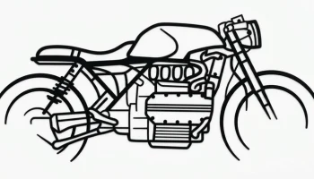 Настенное искусство BMW K1100 Cafe Racer 2