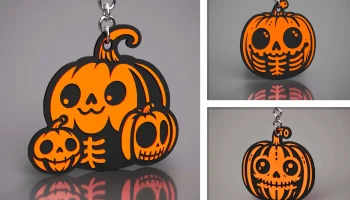 Тыква 3 дизайнов Halloween Skeleton Edition
