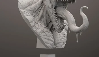 Бюст Венома - Статуя Marvel - 3D-модель с предварительной... 1