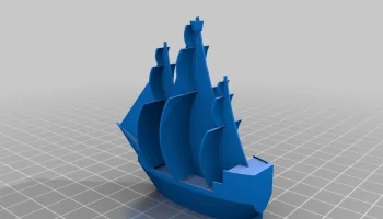 OpenSCAD Пиратский корабль OpenSCAD Пиратский корабль