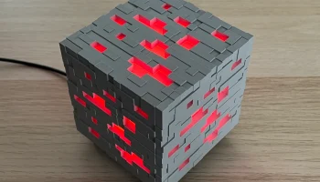 Лампа Minecraft Ore (WLED / ESP32 D1 Mini USB-C) 1
