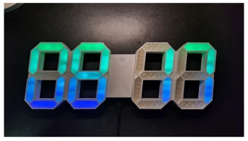 7-сегментные светодиодные часы RGB с использованием Neopi...