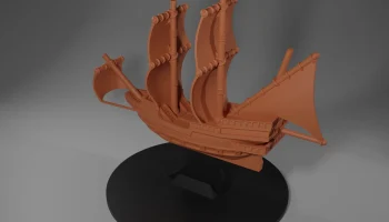 Модель корабля-галеона, совместимая с DnD Spelljammer....... 3