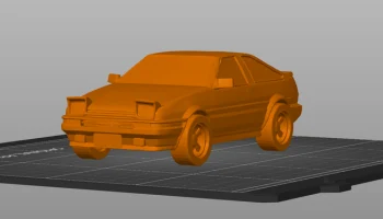 AE86 Тойота в стиле аниме