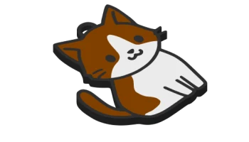 Брелок с милым коричневым котом 2