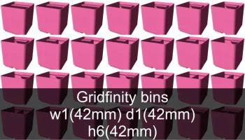 Коллекция чашек Gridfinity высота 6 (46 мм)... 9