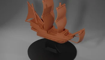Модель корабля-галеона, совместимая с DnD Spelljammer....... 2