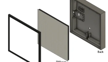 Рамка светодиодной матрицы 16x16 с рассеивающей решеткой... 4