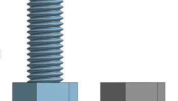 Винт и гайка M8 &times; 1,25 мм (3D-печать, метрическая резьба ...