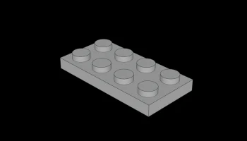 Совместимая с Lego (3020.dat) пластина 2 x 4