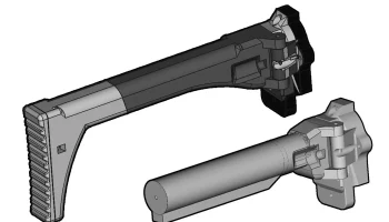 FGC-6 MKII: складной приклад Partisan 9 и версия буферной тр 1