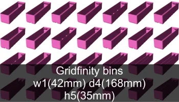 Коллекция чашек Gridfinity высотой 5 (39 мм) 2