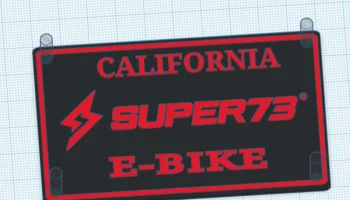 Номерной знак электровелосипеда Super73...